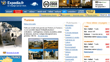 La Tunisie, 3ème meilleure destination vendue sur Expedia.fr